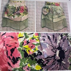 Vintage 60s apron, reversible heart pocket
